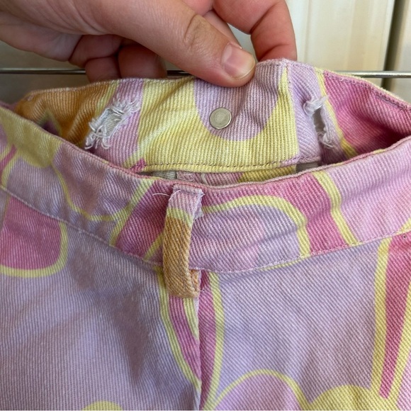 Peppermayo x Dolls Kill Psychedelic Print Keep Your Heart Pants Size 6 Y2K Retro - Picture 9 of 13